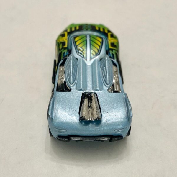 Vintage Hotwheels-Mattel Inc. 2000 Blue-Green Maelstrom Race Car