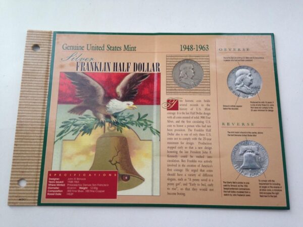 Genuine United States Mint - 1948-1963 Silver Franklin Half Dollar