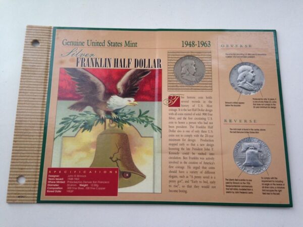 Genuine United States Mint - 1948-1963 Silver Franklin Half Dollar