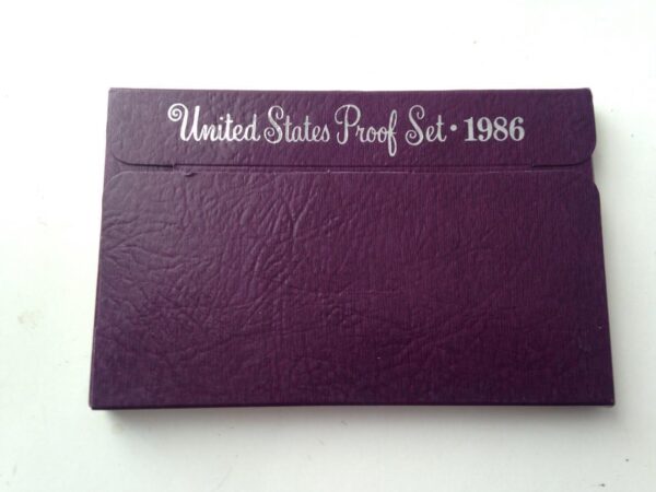 1986S United States Proof Set -5pc Coin Set FV $0.91