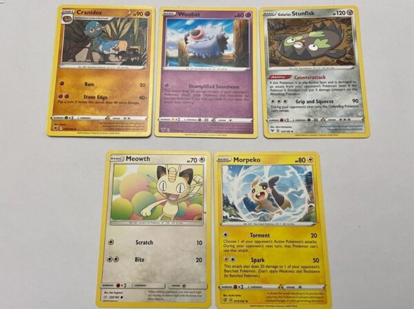 Lot of 5 Pokemon Cards- Lot # 7