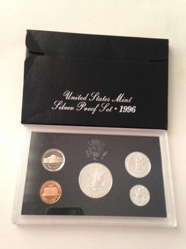 1996S United States Mint Silver Proof Set -5pc Coin Set FV $0.91