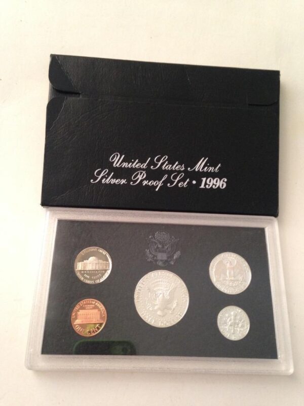 1996S United States Mint Silver Proof Set -5pc Coin Set FV $0.91