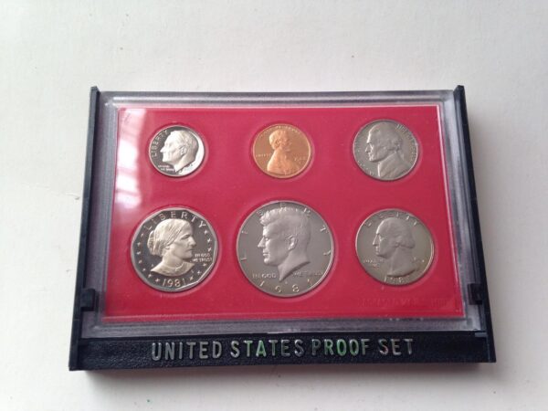 1981S United States Proof Set -6pc Coin Set FV $1.91