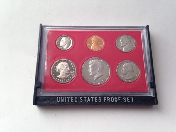 1981S United States Proof Set -6pc Coin Set FV $1.91