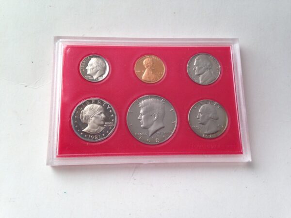 1981S United States Proof Set -6pc Coin Set FV $1.91