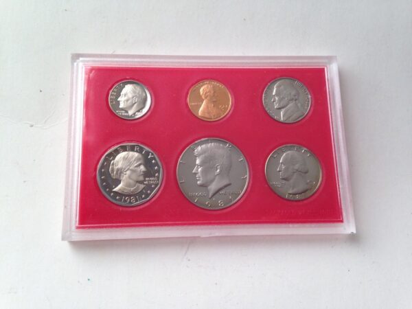 1981S United States Proof Set -6pc Coin Set FV $1.91