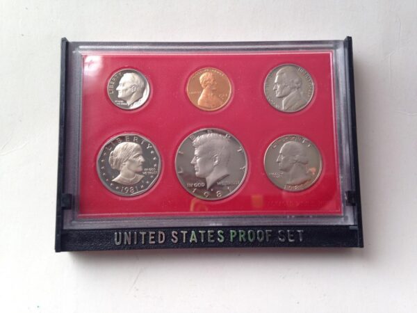 1981S United States Proof Set -6pc Coin Set FV $1.91