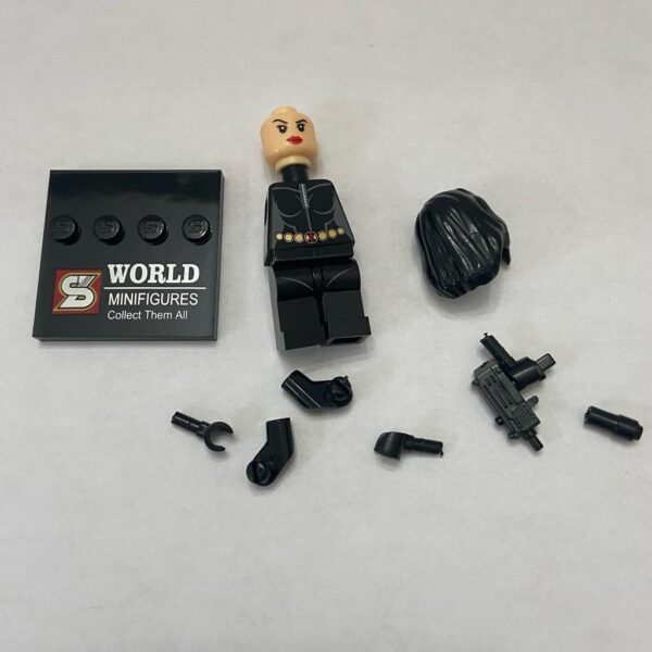 World Mini Figures-Long Haired Black Widow, 2 inch Miniature Figure