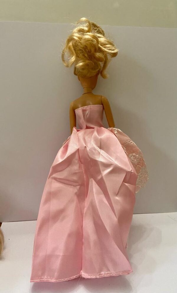 Vintage 2006 Mattel Barbie Doll in Elegant Pink Lacy Gown