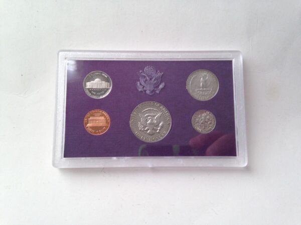 1990S United States Proof Set -5pc Coin Set FV $0.91