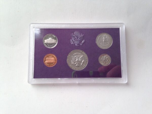 1990S United States Proof Set -5pc Coin Set FV $0.91