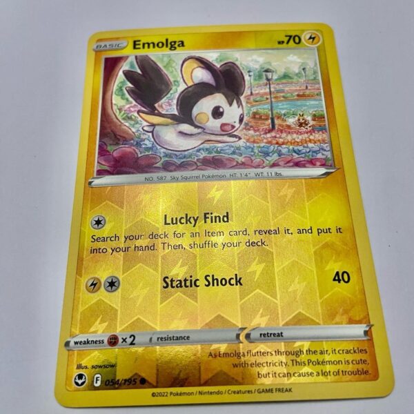 Lot (C) 3 Pokemon Reverse Holo Cards and 3 Pokemon Gold Fan Arts