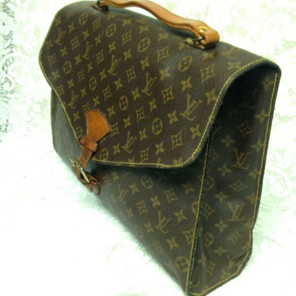 Louis Vuitton Brown Mono Coated Canvas Briefcase 17inx13inx3in