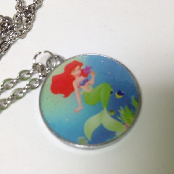 Beautiful, Disney Ariel,The Mermaid Pendant Necklace with 20in Silver Tone Chain