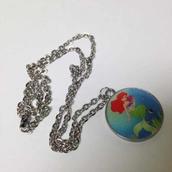 Beautiful, Disney Ariel,The Mermaid Pendant Necklace with 20in Silver Tone Chain