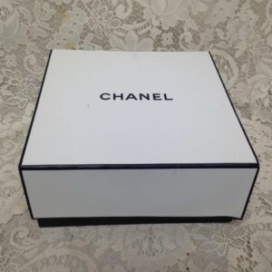 Chanel White and Black, Large Square Gift Box 8.5in Sq. x 4in (box Only)