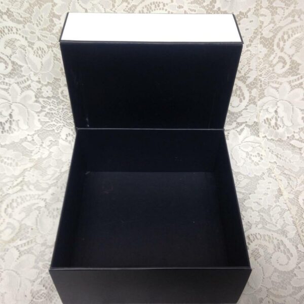 Chanel White and Black, Large Square Gift Box 8.5in Sq. x 4in (box Only)