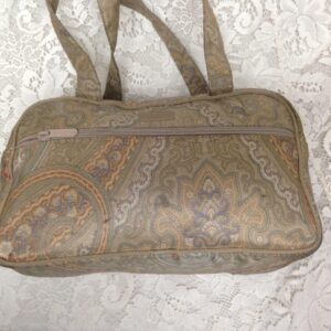 Etro, Italy, Jacquard Beige Paisley Shoulder bag 12in x 7in x 3.5in