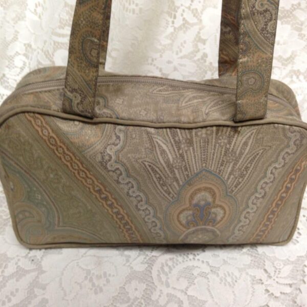 Etro, Italy, Jacquard Beige Paisley Shoulder bag 12in x 7in x 3.5in