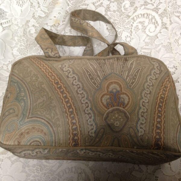 Etro, Italy, Jacquard Beige Paisley Shoulder bag 12in x 7in x 3.5in