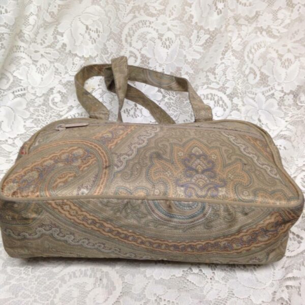 Etro, Italy, Jacquard Beige Paisley Shoulder bag 12in x 7in x 3.5in