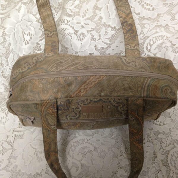 Etro, Italy, Jacquard Beige Paisley Shoulder bag 12in x 7in x 3.5in