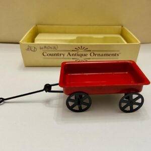 Vintage, Rare, Country Antique Ornament- Red Wagon