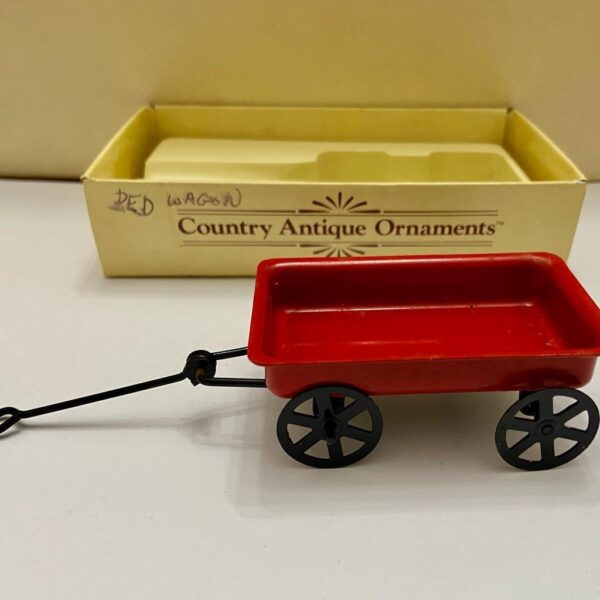 Vintage, Rare, Country Antique Ornament- Red Wagon