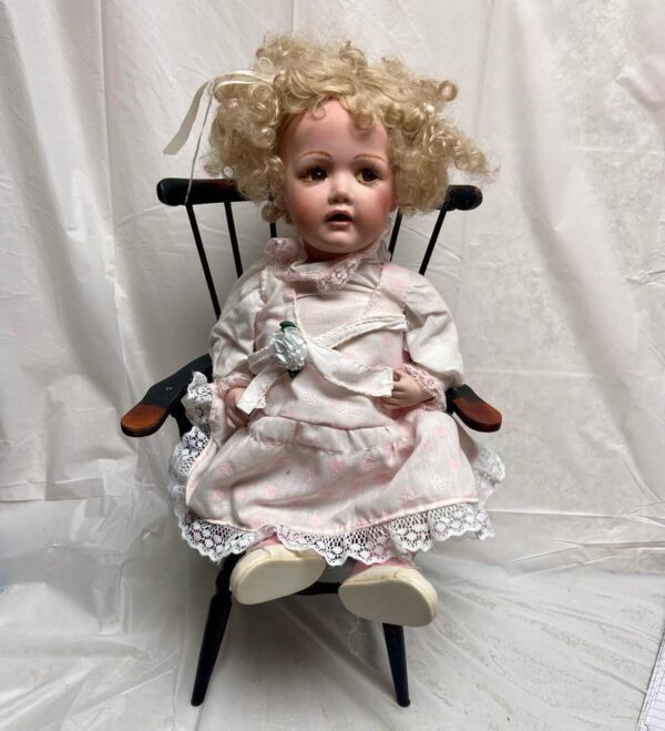 Vintage, Handcrafted, Large 15in x11in x6in Dolls Wooden Windsor Chair