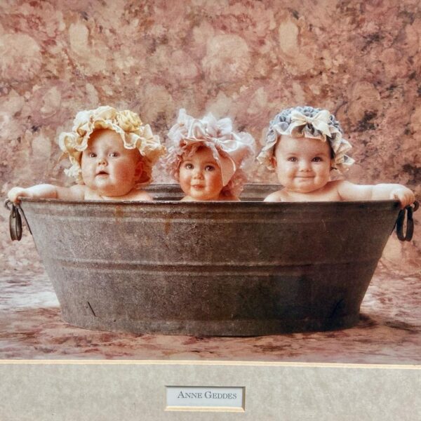 Vintage, Framed, Anne Geddes Bathroom Artwork 15.5in L x 12.5in W