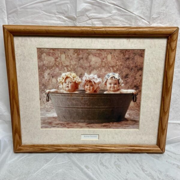 Vintage, Framed, Anne Geddes Bathroom Artwork 15.5in L x 12.5in W