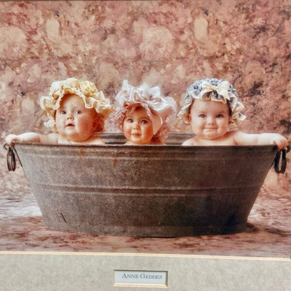 Vintage, Framed, Anne Geddes Bathroom Artwork 15.5in L x 12.5in W