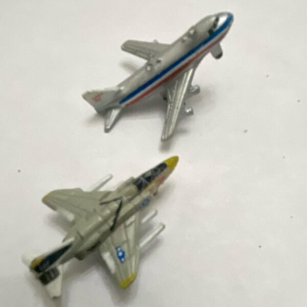 Vintage, Lot of 5 Miniature (1.25-inch) Airplanes and Racing Cars (G)