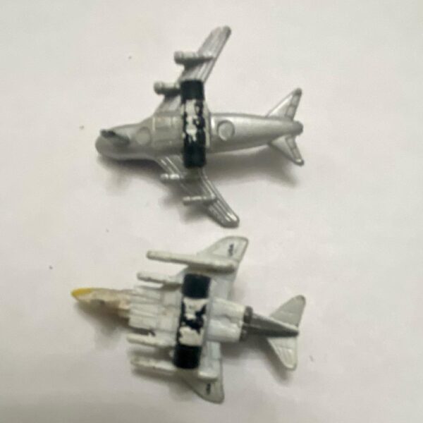 Vintage, Lot of 5 Miniature (1.25-inch) Airplanes and Racing Cars (G)