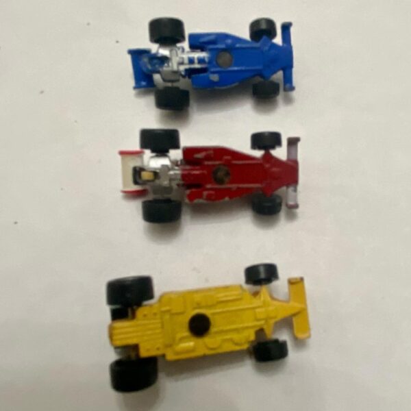 Vintage, Lot of 5 Miniature (1.25-inch) Airplanes and Racing Cars (G)