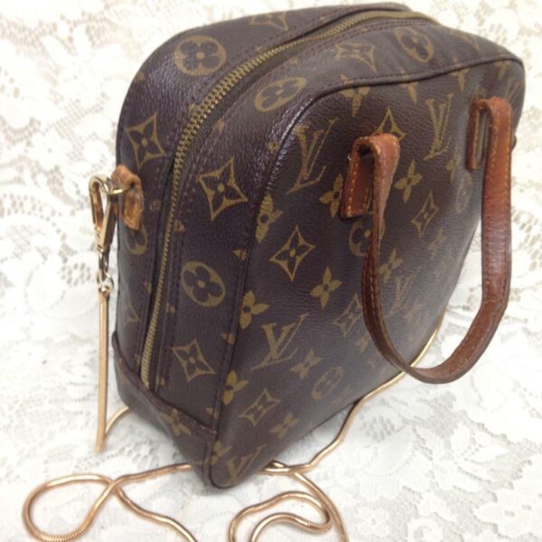 Authentic Louis Vuitton, Brown Mono Square-Shape Handbag Crossbody 8inx8inx3in