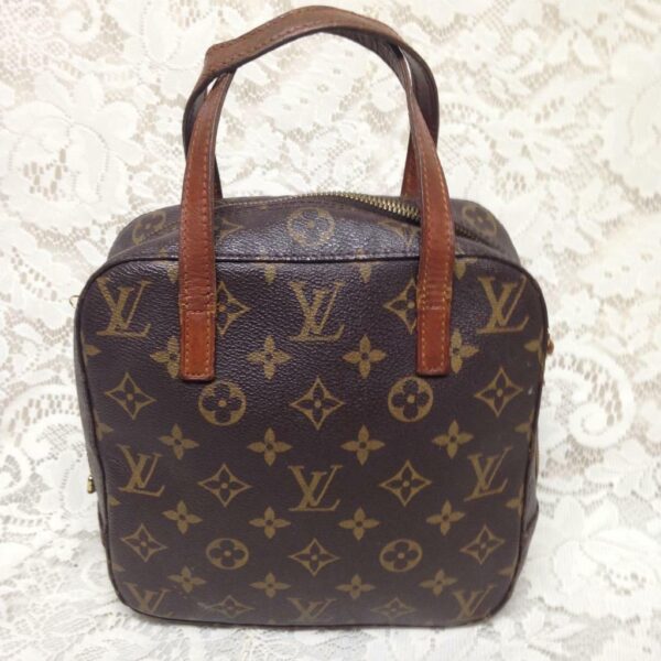 Authentic Louis Vuitton, Brown Mono Square-Shape Handbag Crossbody 8inx8inx3in