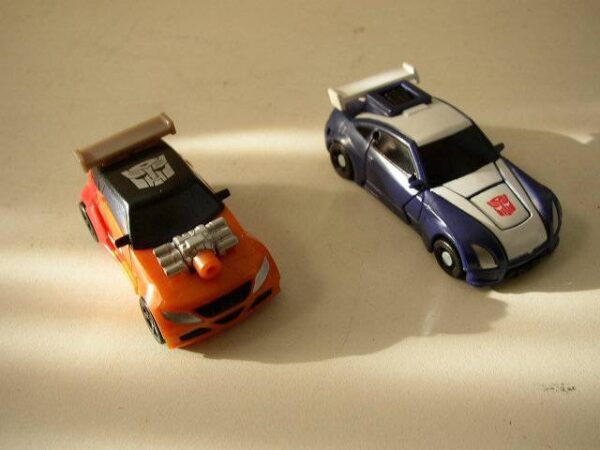 Lot of 2, Orange and Blue Car- Robot Transformers (#06)