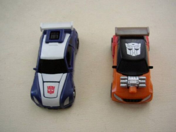 Lot of 2, Orange and Blue Car- Robot Transformers (#06)