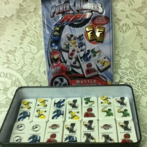 Power Rangers Battle Dominoes, 7.5in x 4.5in x 2in Tin Box