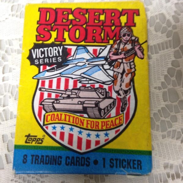 Vintage, 3 Unopened Packages, Desert Storm Victory Series Topps Trading Cards