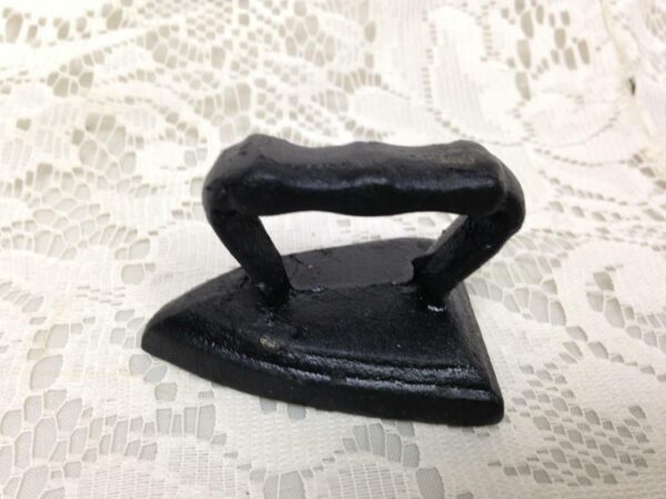 Vintage, Dollhouse, Cast Metal, 4in x 2inx 2in Clothes Iron and Stand