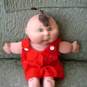 1991-95 Mattel, Signed Xavier Robert's, 13in Cabbage Patch Doll in Red Jumper