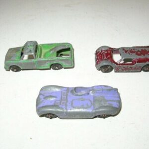 Vintage, 3-pc Tootsie Toy Automobiles- No. 2, Ford, Truck