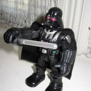 2004 Hasbro, Starwars Lucas Film Ltd; 7” x 5” Vader with Sword