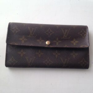 Louis Vuitton Brown Mono Sarah, Bi-Fold Long Wallet 7.5inx4in (CA0020)