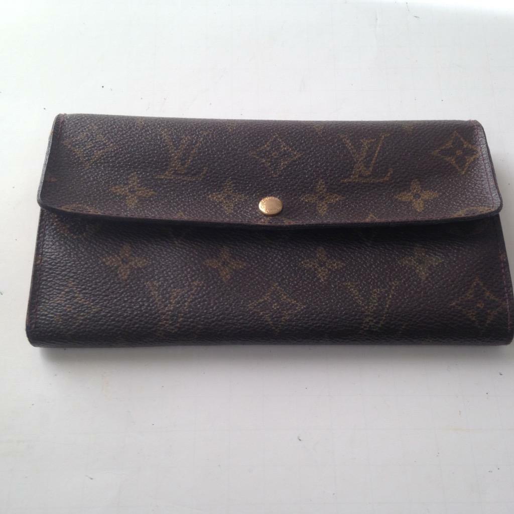 Louis Vuitton Brown Mono Sarah, Bi-Fold Long Wallet 7.5inx4in (CA0020)