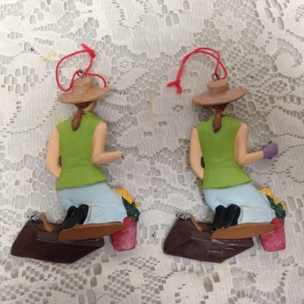 2pc- Spring Lady Ornament 4in x 3in