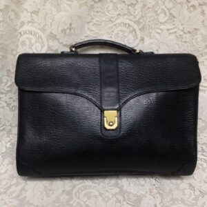 Authentic Burberry, Black Leather Briefcase 16in x 12in x 4in